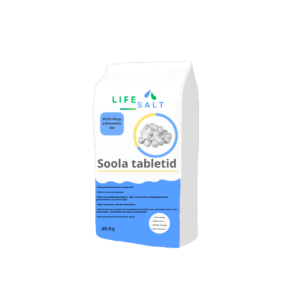 AQUA PRO salt tablets in 25 kg packages, 500 kg half pallet