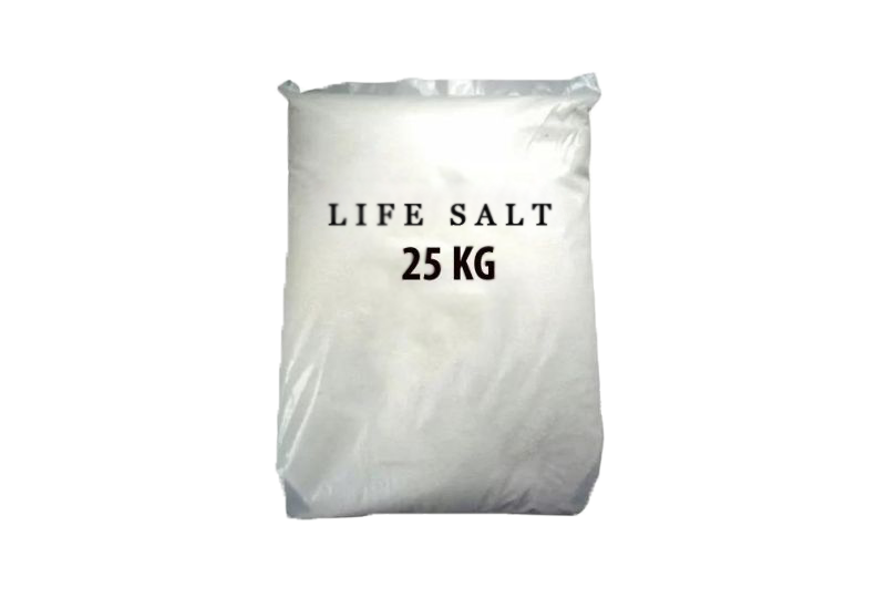 Road salt with anti-caking agent in 25 kg bags, 1000 kg pallet